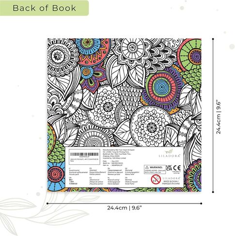 LILADORA Creative Calm - Coloring Books for Adults Relaxation, with 38 Wonder-Full Pages. for Relaxation and Stress Relief Gift. Adult Coloring Books for Women. Mindfulness Coloring Book. in Saudi Arabia