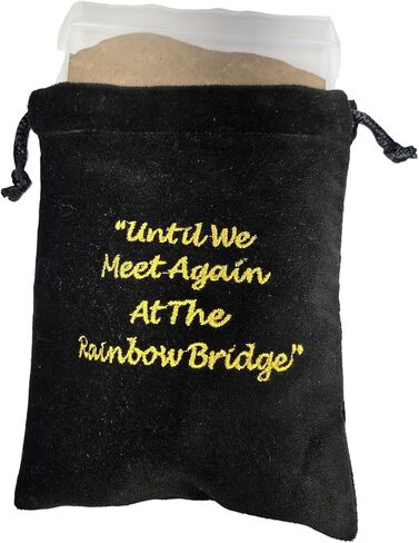 تتضمن حقيبة Cremains Bridge Bridge Bridge Black Velvet - صغيرة (5 "× 7") - مصممة للاستخدام داخل الجرة - كيس بلاستيكي قابل للاستيلاء لاحتواء رماد آمن in Kuwait