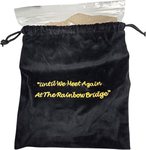تتضمن حقيبة Cremains Bridge Bridge Bridge Black Velvet - صغيرة (5 "× 7") - مصممة للاستخدام داخل الجرة - كيس بلاستيكي قابل للاستيلاء لاحتواء رماد آمن in Kuwait