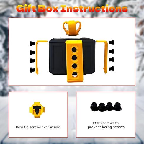 Annoying Present Box with Screws, Finger in a Box, Funny Christmas Gag Gifts for Adults, Weird Joke Prank Gifts for Men, Pranks Gift Box for Adults(A+B) in Saudi Arabia