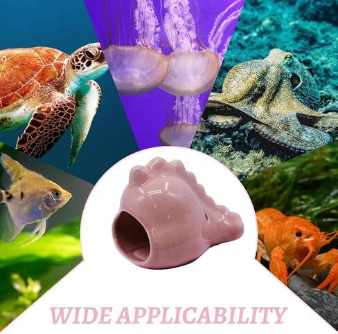 anrui ceramic aquarium decoration لطيف seahorse seahorse betta السمكة السمك الملحقات ديكور مخبأ كهف الزخرفة للأسماك الصغيرة المتوسطة ، الروبيان ، السمك الذهبي والزواحف (الوردي) in Kuwait