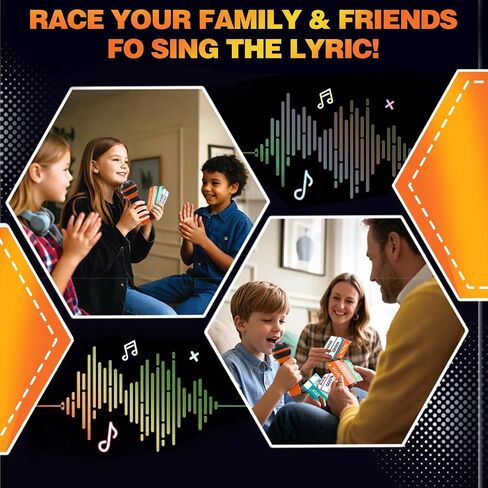 2025 لعبة عائلة جديدة لحفلات الكاريوكي ، لعبة الحفلات Mic Karaoke ، ألعاب البطاقات الموسيقية السريعة للموسيقى للاعبين من 2 إلى 10 لاعبين ، تحدي غناء فرحان للعبة وعشاق الموسيقى in Saudi Arabia