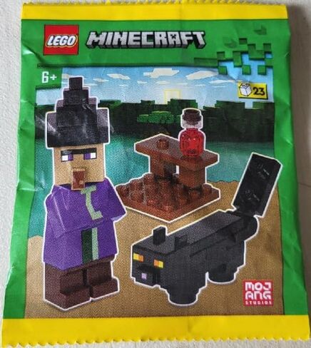 LEGO Minecraft Mini Set: Witch Minifigure with Black Cat and Potion in Saudi Arabia
