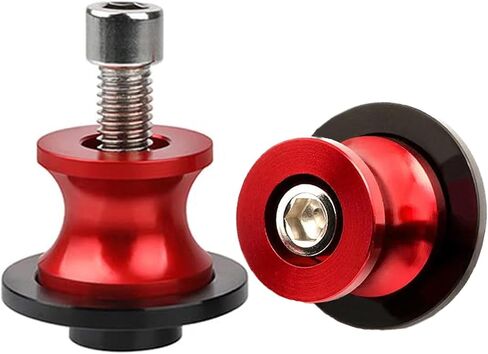 قطعتان من بكرات ذراع متأرجحة للدراجات النارية M8 X1.5، تناسب Kawasaki Z900 Z800 B.M.W S1000/R/RR سوزوكي SV650 V-strom 650 Bandit GSF 600 650 1200 1250 DL650 DL1000 (أسود) in Kuwait