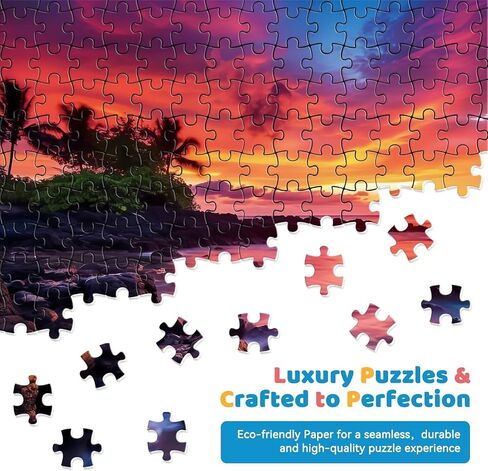 2000 قطعة Jigsaw Puzzle للبالغين - جزيرة ماوي غروب الشمس فوق المحيط الهادئ ، لعبة الألغاز الصعبة والاسترخاء ، ورقة معاد تدويرها لامعة ، رائعة للعب وهدية (39 × 28 بوصة) in Kuwait