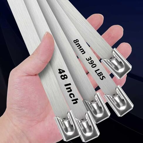 Professional Metal Zip Ties Gun Tool Kit with 200 PCS 12 Inch Stainless Steel Cable Ties & Organizer Holder for Electricians, HVAC, Chainlink Fence Ties, Industrial Use in Kuwait