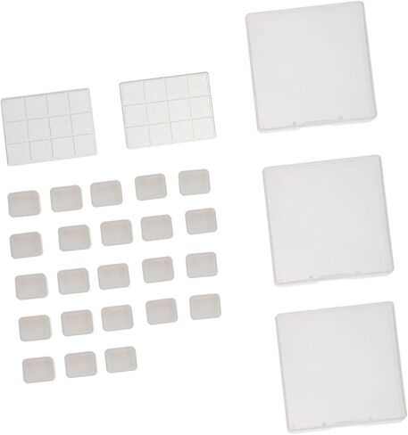 25Pcs Transparent Watercolor Pigment Container Box Portable Paint Tray for Travel Art Studio Outdoor Painting Easy to Carry Design in Saudi Arabia