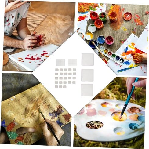 25Pcs Transparent Watercolor Pigment Container Box Portable Paint Tray for Travel Art Studio Outdoor Painting Easy to Carry Design in Saudi Arabia