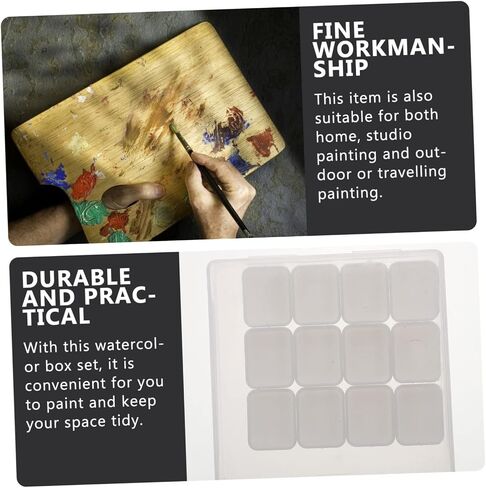 25Pcs Transparent Watercolor Pigment Container Box Portable Paint Tray for Travel Art Studio Outdoor Painting Easy to Carry Design in Saudi Arabia