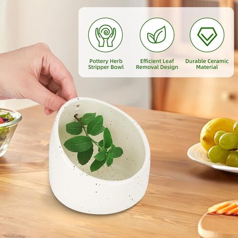 herb stripper，herb stripper bowl，pottery herb stripper，handmade with different circular hole sizes for separating leaves and stems. in Kuwait