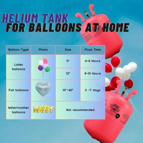 13L HELIUM TANK للبالونات في المنزل ، Premium 99.99 ٪ طقم غاز الهيليوم النقي ، تضخيم 50 9 "البالونات اللاتكس ، مثالية لأعياد الميلاد ، حفلات الزفاف ، استحمام الأطفال (حزمة واحدة) in Saudi Arabia