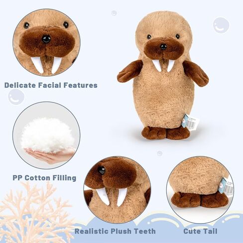 Seal Stuffed Animal Cute Seal Plush Pillow 13.7" Soft Plushies for Boys Girls Room Decor Ocean Animals Pillow for Birthday Valentine Christmas in Kuwait