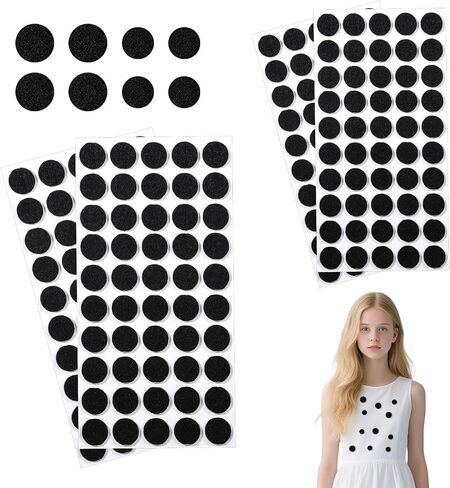 200 Pieces Adhesive Felt Circle, 0.5 in/0.7 in Black Adhesivefelt, Sticky Fabric Felts Dots Pads, Felts Stickers with Adhesive Backing for Halloween Costume DIY Project Sewing Craft Decoration in Saudi Arabia