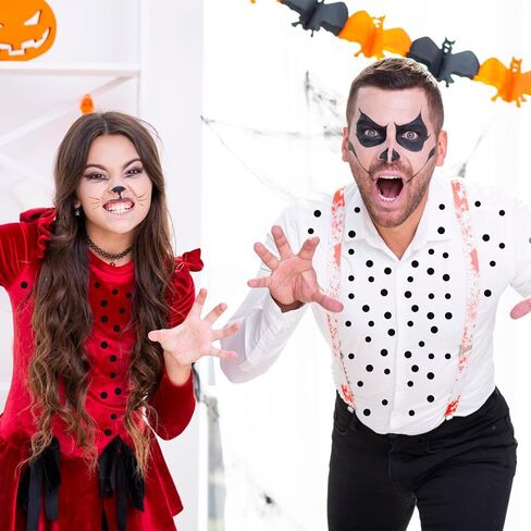 200 Pieces Adhesive Felt Circle, 0.5 in/0.7 in Black Adhesivefelt, Sticky Fabric Felts Dots Pads, Felts Stickers with Adhesive Backing for Halloween Costume DIY Project Sewing Craft Decoration in Saudi Arabia