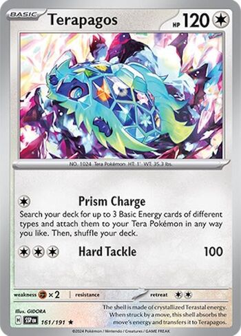 Pokemon - Terapagos 161/191 – Surging Spark – Foil Rare Single Card in Saudi Arabia