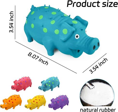 ألعاب أنديكر 2pc الكلب الصاخبة ، 8 "الكلاب اللاتكس تمضغ لعبة مع Oinks صوت الكلب الخنازير الصوتي in Saudi Arabia