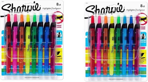 Sharpie 28101 Ascent Retractable Retractable ، طرف إزميل ، ألوان متنوعة ، 16 علامة in Saudi Arabia