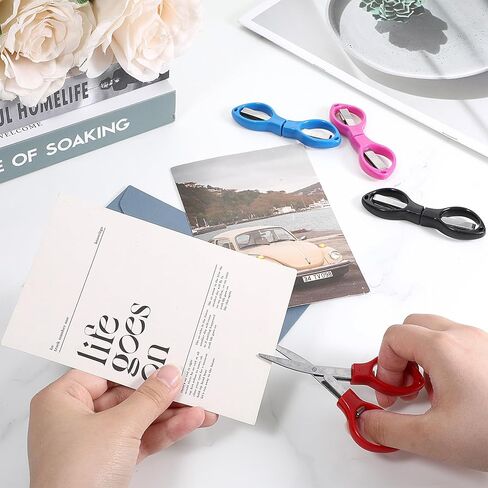 4Pcs Folding Scissors Mini Travel Scissors Safety Foldable Pocket Badge Small Stainless Steel Telescopic Cutter for Home Paper Cutting School Campin in Kuwait