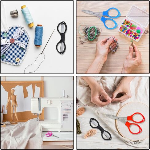 4Pcs Folding Scissors Mini Travel Scissors Safety Foldable Pocket Badge Small Stainless Steel Telescopic Cutter for Home Paper Cutting School Campin in Kuwait