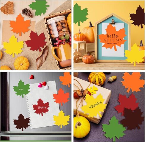Glenmal 540 Sheets Fall Leaf Notes Licky Notes Autumn Sticky Notepads Maple Leaves Shape Self Stick Tutch لطيف ملون من ورقة مذكر in Saudi Arabia