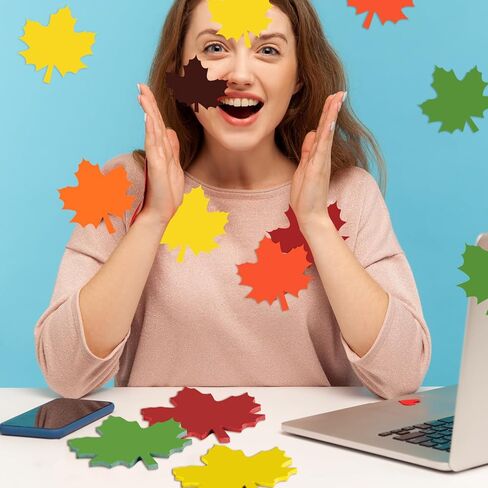 Glenmal 540 Sheets Fall Leaf Notes Licky Notes Autumn Sticky Notepads Maple Leaves Shape Self Stick Tutch لطيف ملون من ورقة مذكر in Saudi Arabia