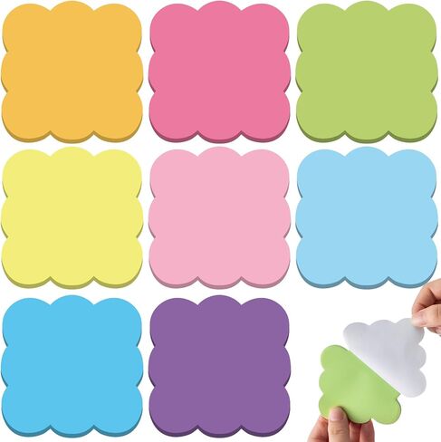 eaaste 8 pack challoped sticky notes bulk 3 "× 3" لون قوس قزح لطيف منصات الملاحظة اللزجة ذاتية in Kuwait