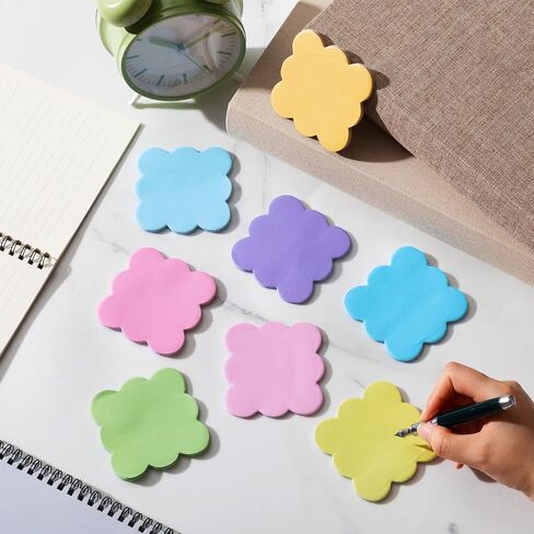eaaste 8 pack challoped sticky notes bulk 3 "× 3" لون قوس قزح لطيف منصات الملاحظة اللزجة ذاتية in Kuwait