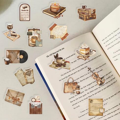 50pcs ملصقات زهرة جمالية لمجلة سجل القصاصات مجلة الشفافة ملصقات الزهور الجمالية الوردي للفتيات البالغين ملصق مقاوم للماء لزجاجة الماء المحمول. in Kuwait