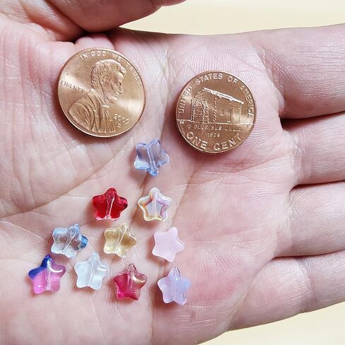 100Pcs Czech Glass Flower Beads,Rainbow Mix Trumpet Crystal Loose Glass Beads,Bulk Bell Flower Spacer Beads,for DIY Jewelry Making, Beading Projects, Bracelets, Necklaces, Earrings in Kuwait