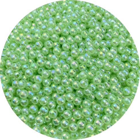 1000pcs خرز لؤلؤة للحرف اليدوية 6 ملم AB حول الخرز لؤلؤة فضفاضة لأساور القلادة الأقراط المجوهرات صنع الديكور المنزل (خضراء خضراء) in Kuwait
