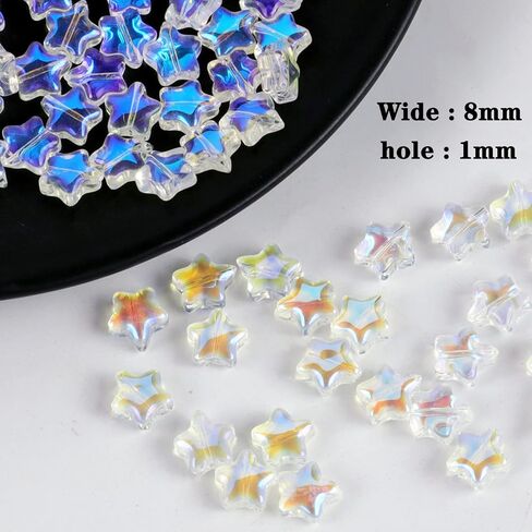 100Pcs Czech Glass Flower Beads,Rainbow Mix Trumpet Crystal Loose Glass Beads,Bulk Bell Flower Spacer Beads,for DIY Jewelry Making, Beading Projects, Bracelets, Necklaces, Earrings in Kuwait