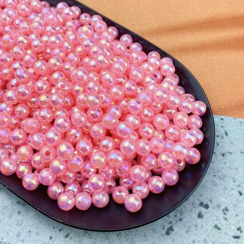 1000pcs خرز لؤلؤة للحرف اليدوية 6 ملم AB حول الخرز لؤلؤة فضفاضة لأساور القلادة الأقراط المجوهرات صنع الديكور المنزل (خضراء خضراء) in Kuwait