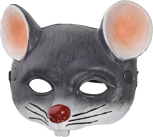 FRCOLOR 2pcs Mouse Mask Animal Half Face Light Grey Pu Foam Mask for Halloween Masquerade Japanese Style Christmas Cosplay in Saudi Arabia