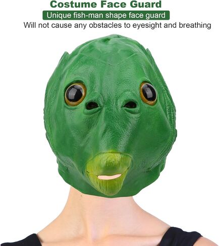 VBESTLIFE HALLOWEEN COSTUME FISH Party Mask ، Cosplay Prop Soft Latex Swank Funny Scks 30cm × 30 سم in Saudi Arabia