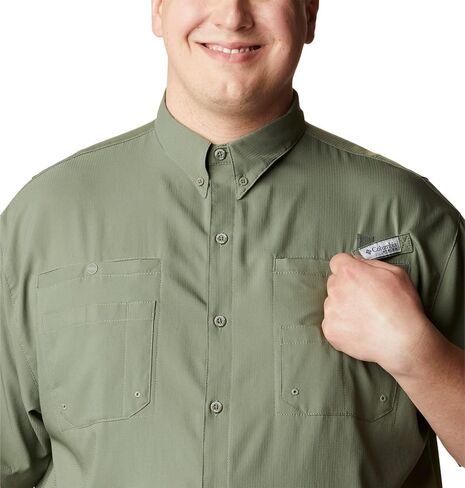 Columbia Men's PFG Tamiami II UPF 40 Short Sleeve Fishing Shirt, Cypress, 2X Tall in Saudi Arabia