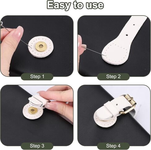 uxcell 1 Pcs Leather Snap Buckles Snap Button Closure, Magnetic Snaps for Purses and Totes, Sew on Leather Closure Fasteners for Wallet Bags Making Supplies DIY Craft, Coffee Brown in Saudi Arabia