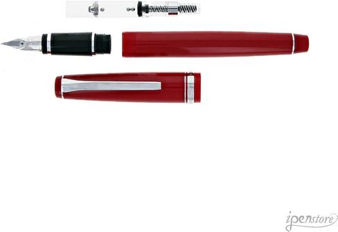 Pilot Falcon Collection Fountain Pen, Red Barrel with Rhodium Accents, Soft Extra Fine Nib, Blue Ink (71620) in Saudi Arabia