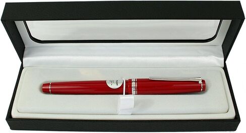 Pilot Falcon Collection Fountain Pen, Red Barrel with Rhodium Accents, Soft Extra Fine Nib, Blue Ink (71620) in Saudi Arabia