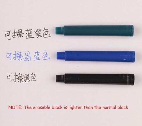 8 Pieces Gradient color Erasable Refillable & Retractable Fountain Pen, Extra Fine Nib 0.38mm(Pen cap with erasers) in Kuwait
