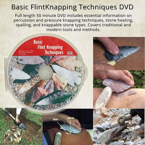 Deluxe Flintknapping Kit with 3 lbs Rock, Copper Bopper, Other Tools & DVD: Intro to Knapping Flint Arrowheads & Stone Tools in Saudi Arabia