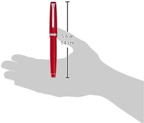 Pilot Falcon Collection Fountain Pen, Red Barrel with Rhodium Accents, Soft Extra Fine Nib, Blue Ink (71620) in Saudi Arabia