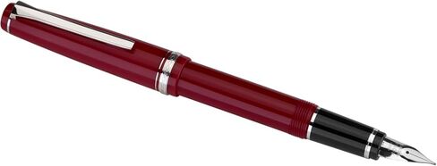 Pilot Falcon Collection Fountain Pen, Red Barrel with Rhodium Accents, Soft Extra Fine Nib, Blue Ink (71620) in Saudi Arabia