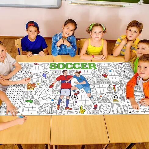 Puppy Giant Coloring Poster Large Paper Coloring Tablecloth DIY Dog Birthday Decorations Table Cover Drawing Pattern Filler Art Jumbo Dog Craft Colorings Mat Home Classroom Party Supplies for Kids in Saudi Arabia
