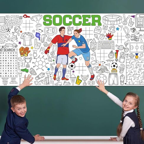 Puppy Giant Coloring Poster Large Paper Coloring Tablecloth DIY Dog Birthday Decorations Table Cover Drawing Pattern Filler Art Jumbo Dog Craft Colorings Mat Home Classroom Party Supplies for Kids in Saudi Arabia
