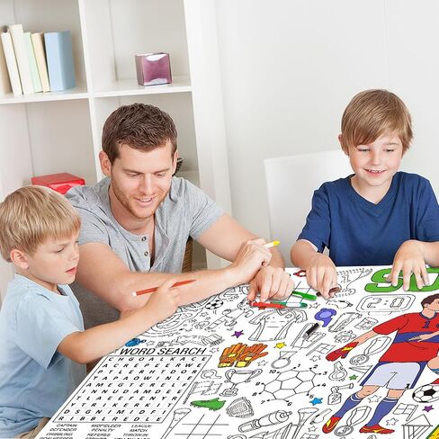 Puppy Giant Coloring Poster Large Paper Coloring Tablecloth DIY Dog Birthday Decorations Table Cover Drawing Pattern Filler Art Jumbo Dog Craft Colorings Mat Home Classroom Party Supplies for Kids in Saudi Arabia