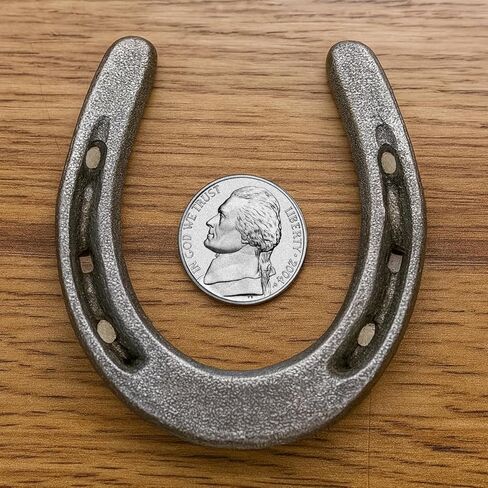 Cast Iron Set of 20 Horseshoes by Carver's Olde Iron for Decoration and Crafts, Pony Size, 3 1/2" T x 3" W in Kuwait