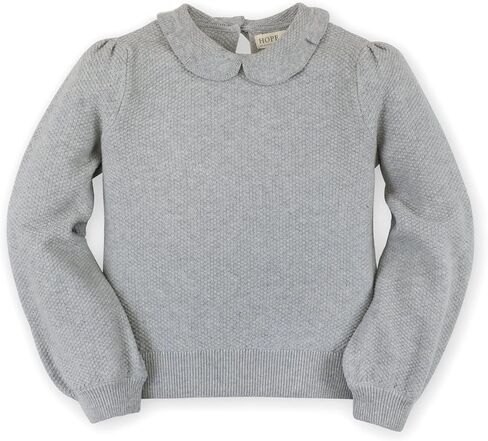 Hope & Henry Girls' Long Sleeve Peter Pan Collar Sweater Pullover in Saudi Arabia