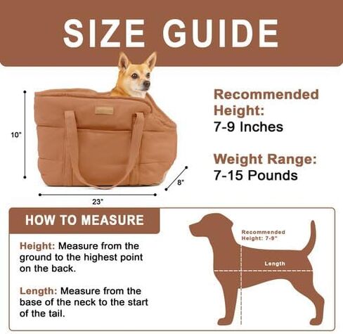 Plush Dog Purse Carrier for Small Dogs, Soft Tote, Brown in Saudi Arabia