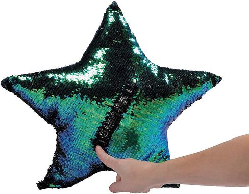 Fun Express Plush Reversible Sequin Star Pillow- Toys - 1 Piece in Saudi Arabia