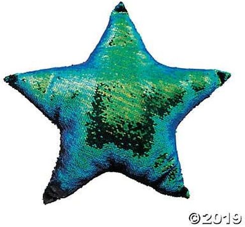 Fun Express Plush Reversible Sequin Star Pillow- Toys - 1 Piece in Saudi Arabia